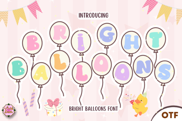 Bright Balloons Typeface for Playful Editorial Design