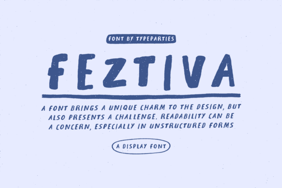 Feztiva Typeface for Festive Craft Designs