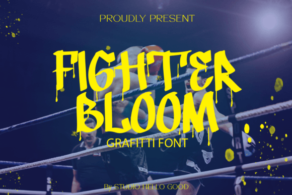 Fighter Bloom: The Ultimate Display Font for Streetwear Crafts
