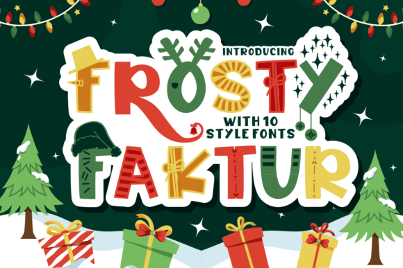 Frosty Faktur: A Festive Display Font for Brands