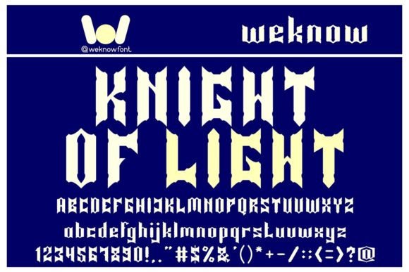 Knight of Light: A Modern Gothic Display Font for Bold Branding