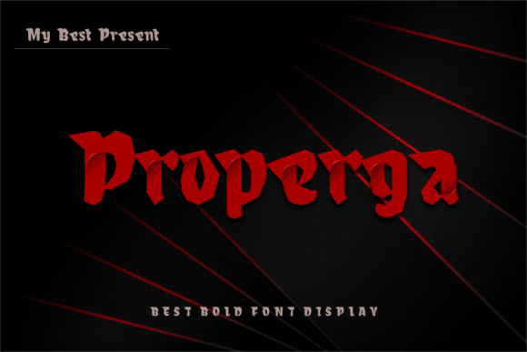 Properga: A Modern Display Font for Editorial Design