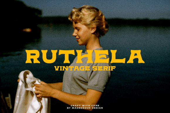 Ruthela: A Vintage Display Font for Editorial Design