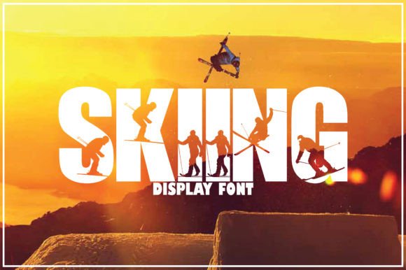 Skiing Display Font for Crafters