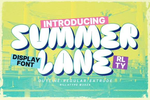Summerlane: A Retro Bubble Display Font for Makers
