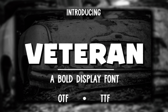 Veteran Display Font for Bold Product Branding
